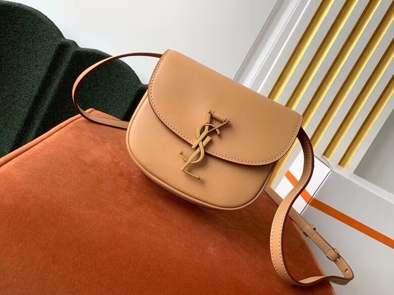 Sa**t Lau*nt kaia small satchel bag in brown calfskin
