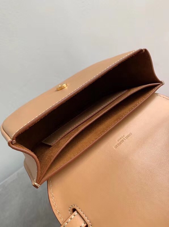 Sa**t Lau*nt kaia small satchel bag in brown calfskin