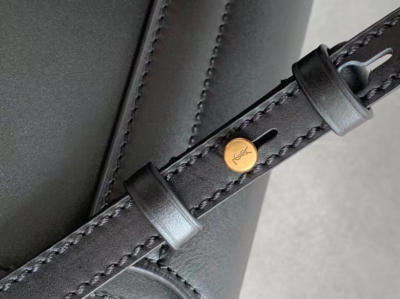 Sa**t Lau*nt small kaia satchel bag in black calfskin