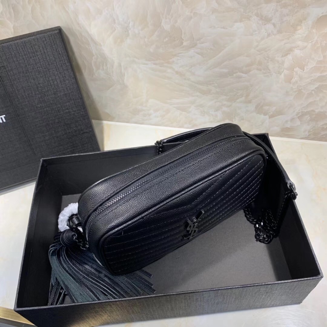 Sa**t Lau*nt lou mini all black bag