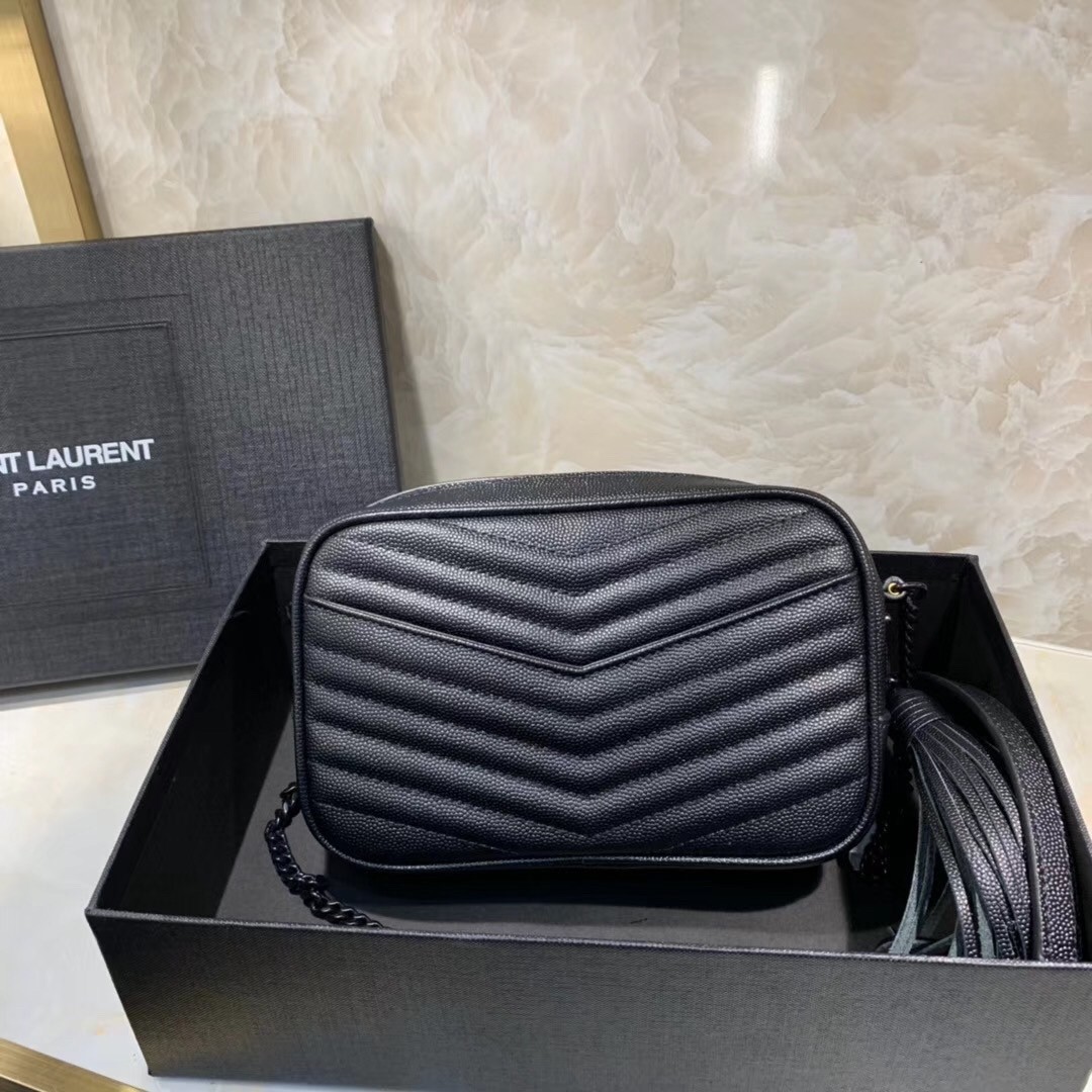 Sa**t Lau*nt lou mini all black bag