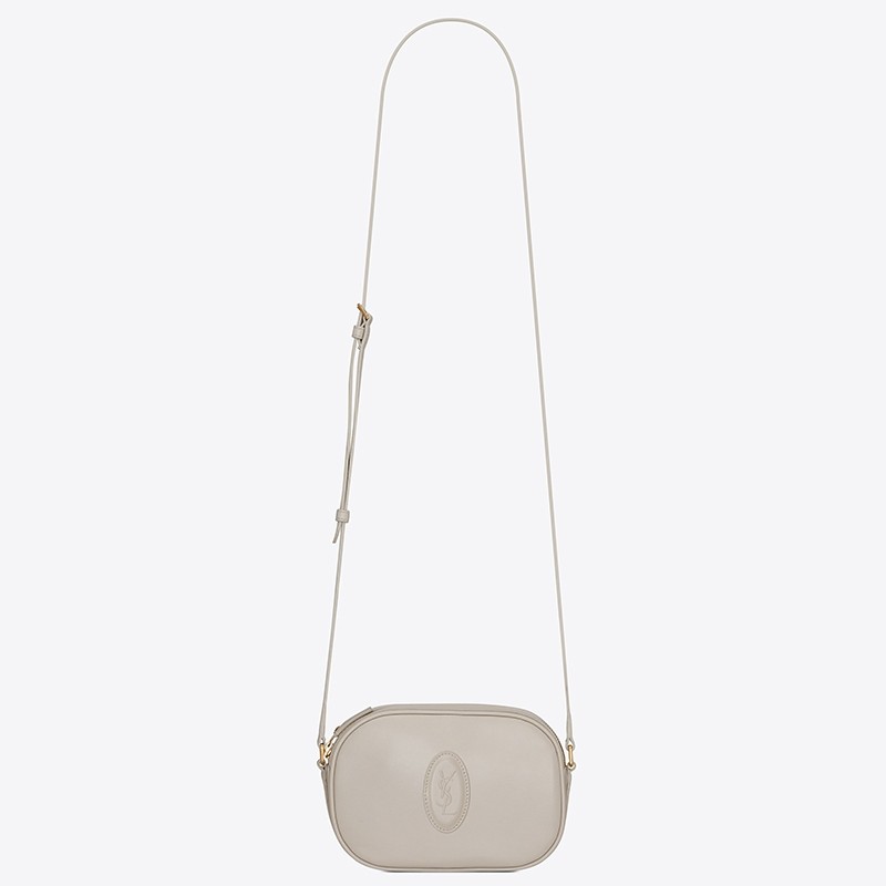 Sa**t Lau*nt le 61 camera bag in white leather