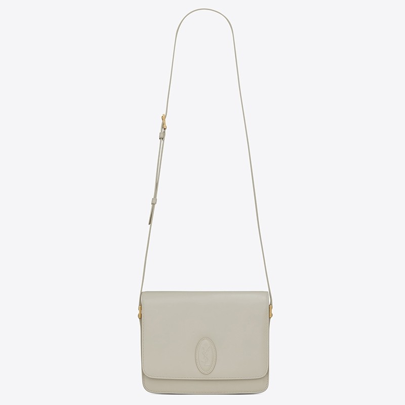 Sa**t Lau*nt le 61 medium saddle bag in white leather