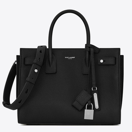 Sa**t Lau*nt baby sac de jour souple bag in black grained leather