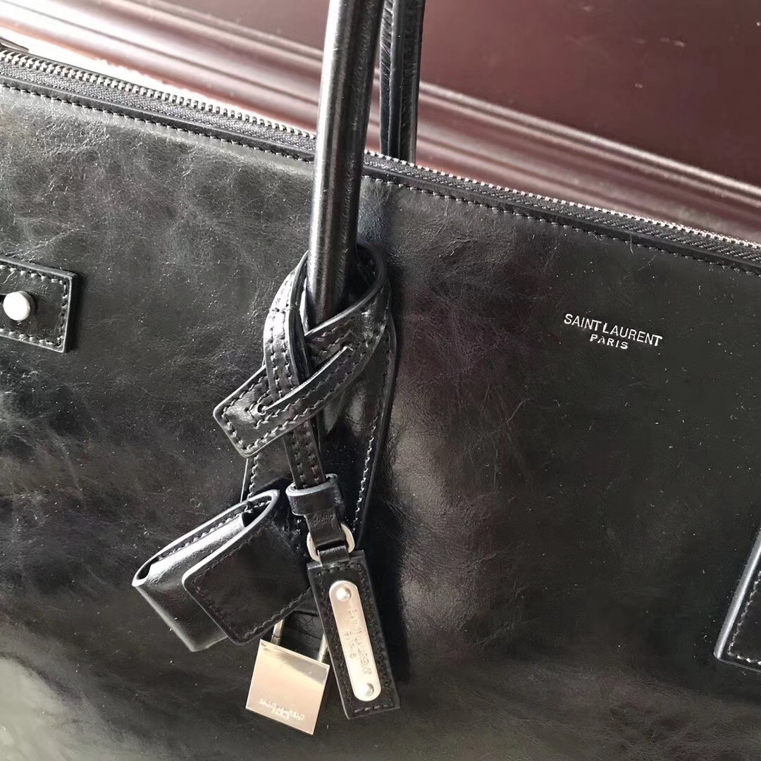 Sa**t Lau*nt sac de jour souple 36 duffle black bag