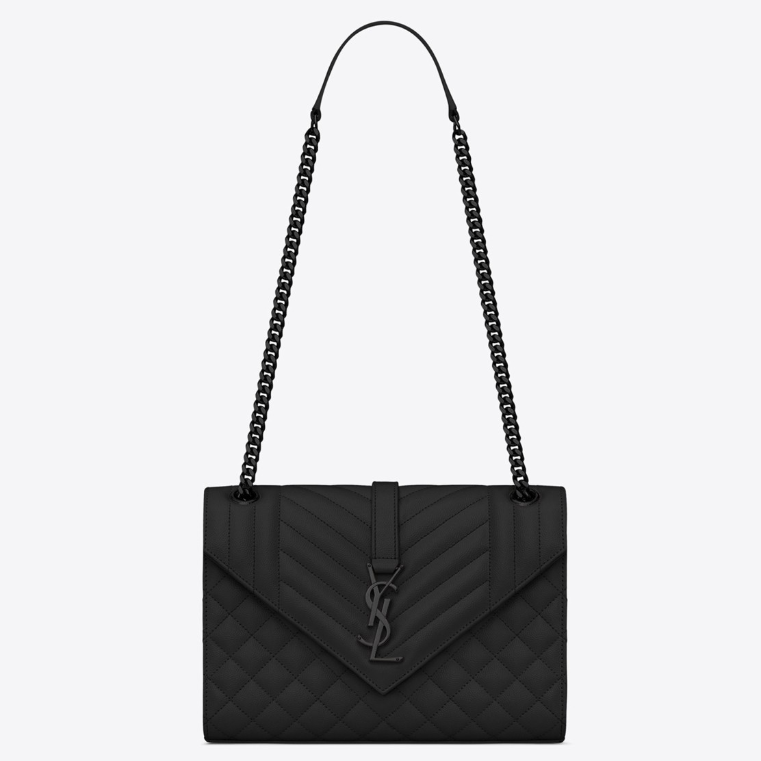 Sa**t Lau*nt medium envelope all black bag