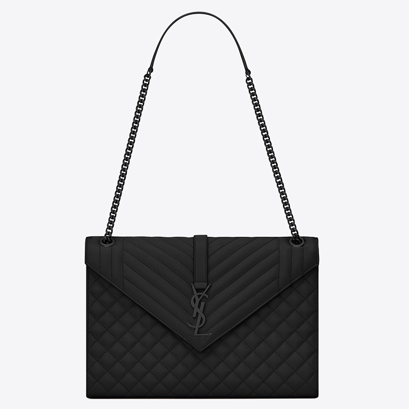 Sa**t Lau*nt large envelope all black bag