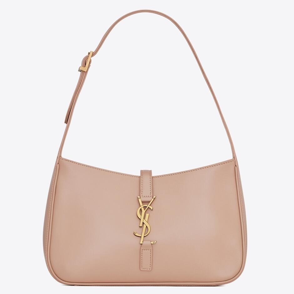 Sa**t Lau*nt le 5 À 7 hobo bag in beige smooth leather