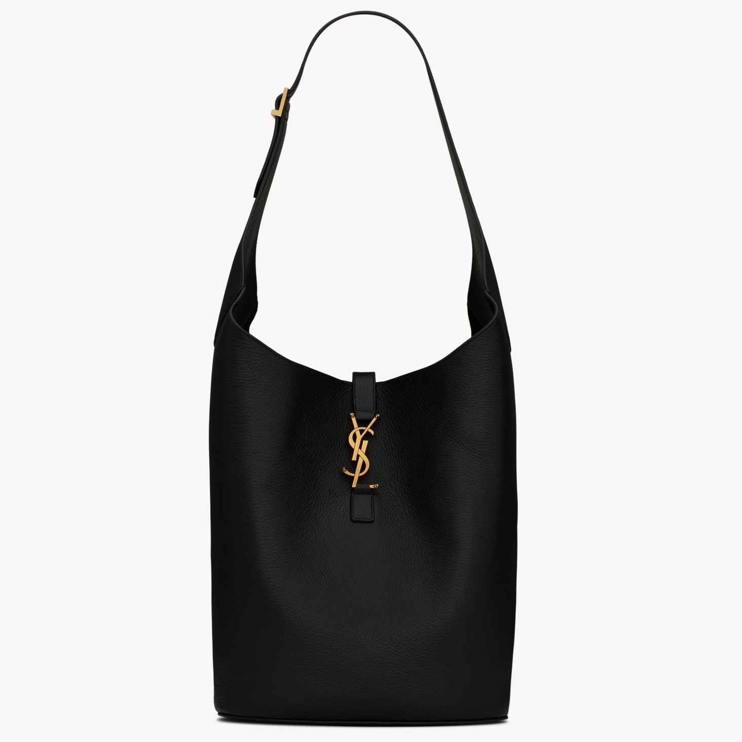 Sa**t Lau*nt le 5 À 7 hobo bag in black grained leather