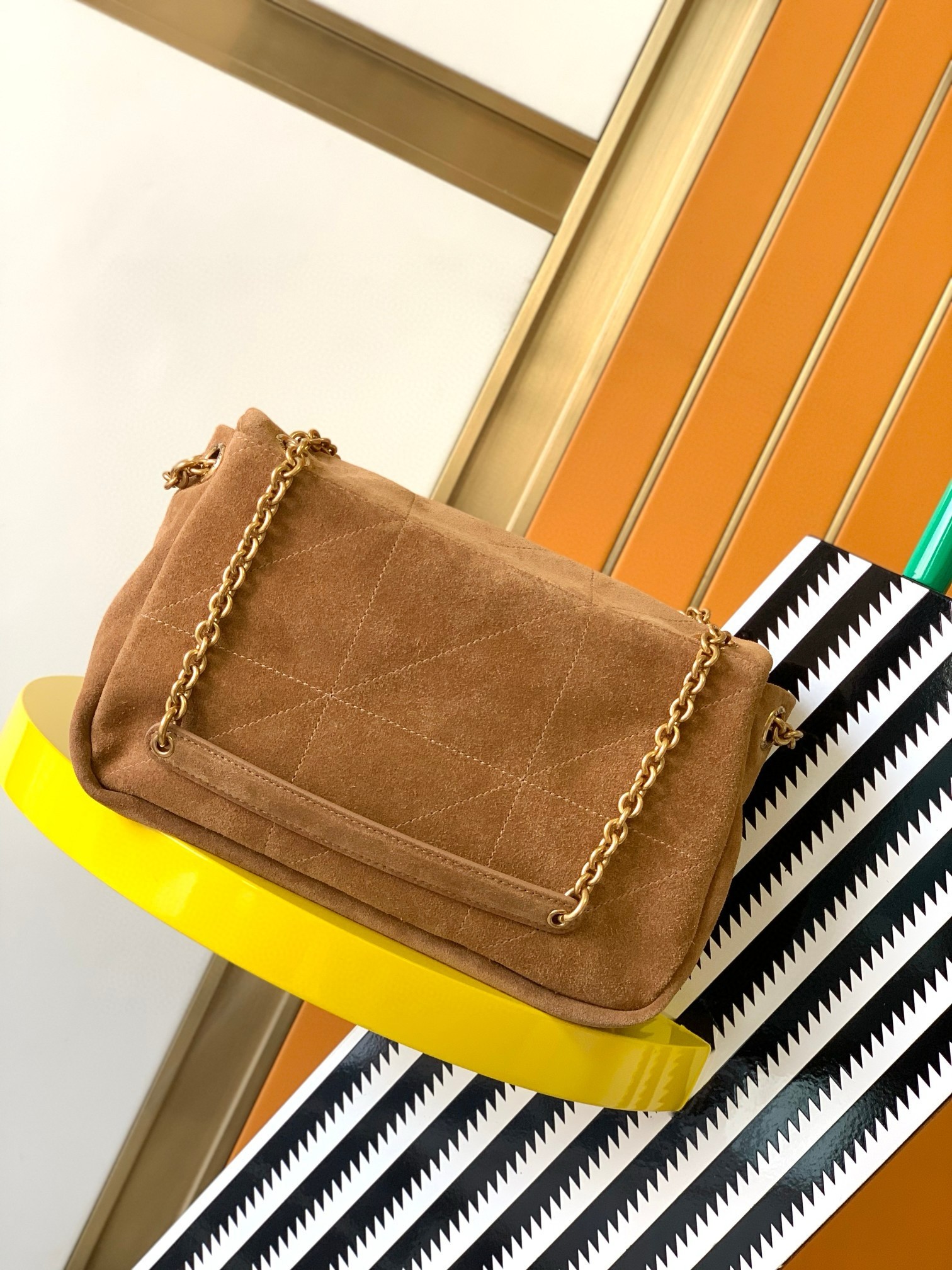 Sa**t Lau*nt jamie 4.3 small bag in brown suede calfskin