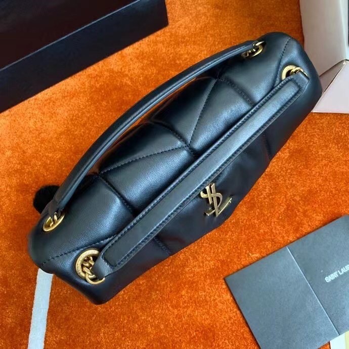 Sa**t Lau*nt loulou small bag in noir matelasse leather