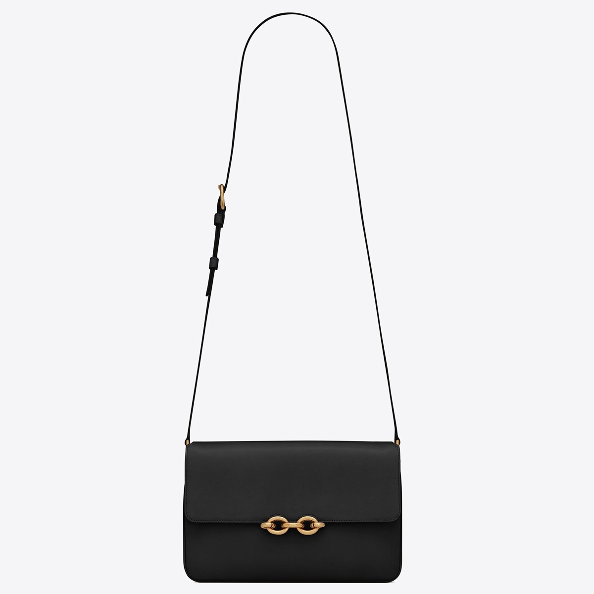 Sa**t Lau*nt le maillon bag in black calfskin