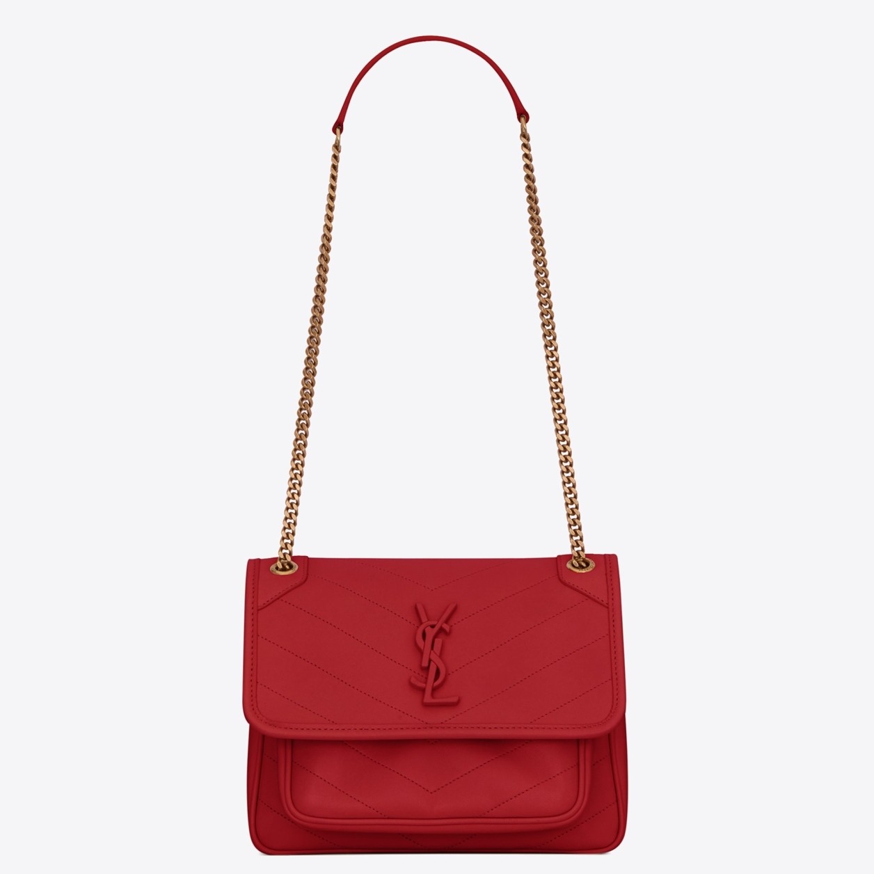Sa**t Lau*nt niki baby bag in red lambskin