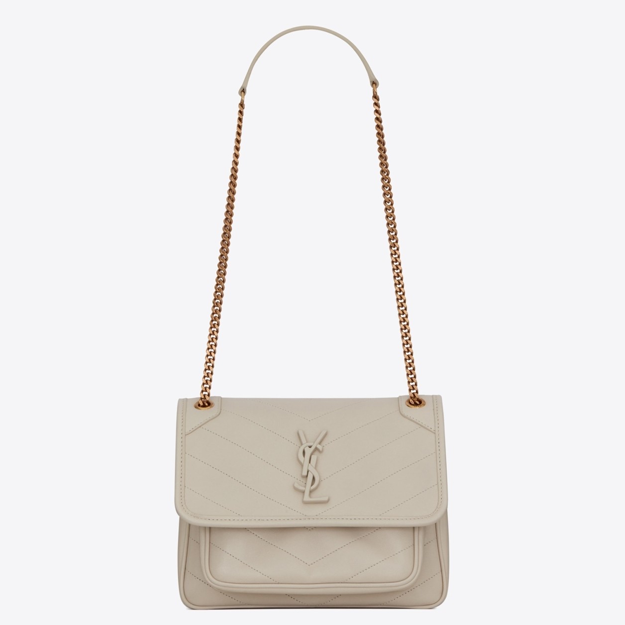 Sa**t Lau*nt niki baby bag in white lambskin