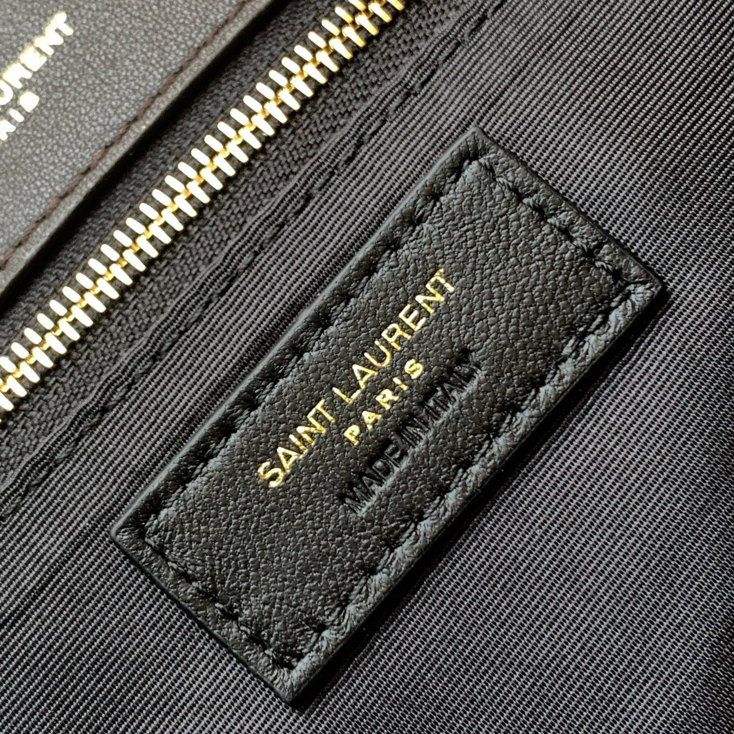 Sa**t Lau*nt niki medium bag in naturel raffia