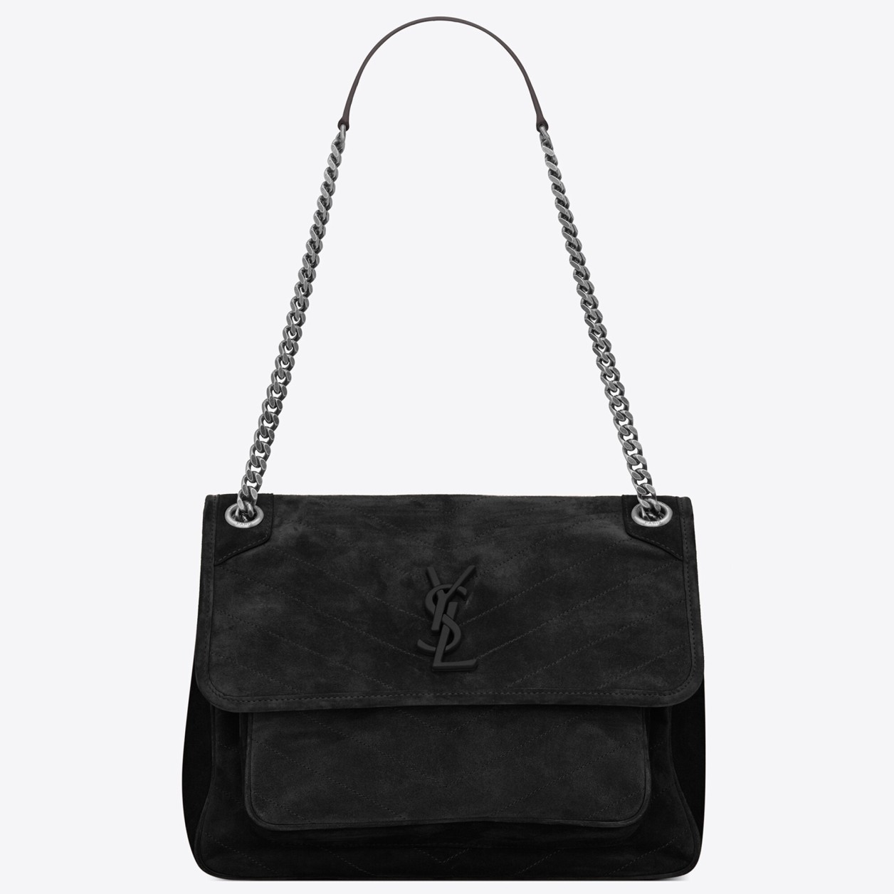 Sa**t Lau*nt medium niki bag in black suede