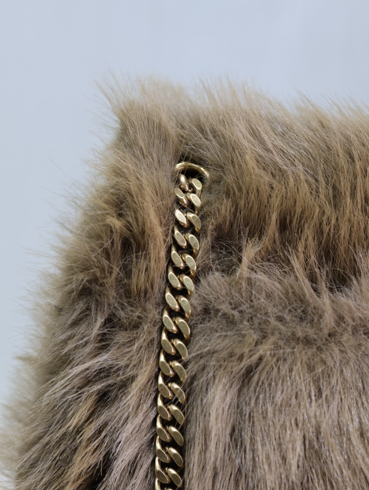 Sa**t Lau*nt niki large shoulder bag in brown shearling
