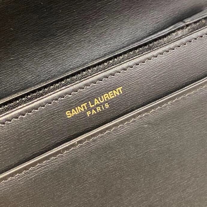 Sa**t Lau*nt solferino small bag in black calfskin
