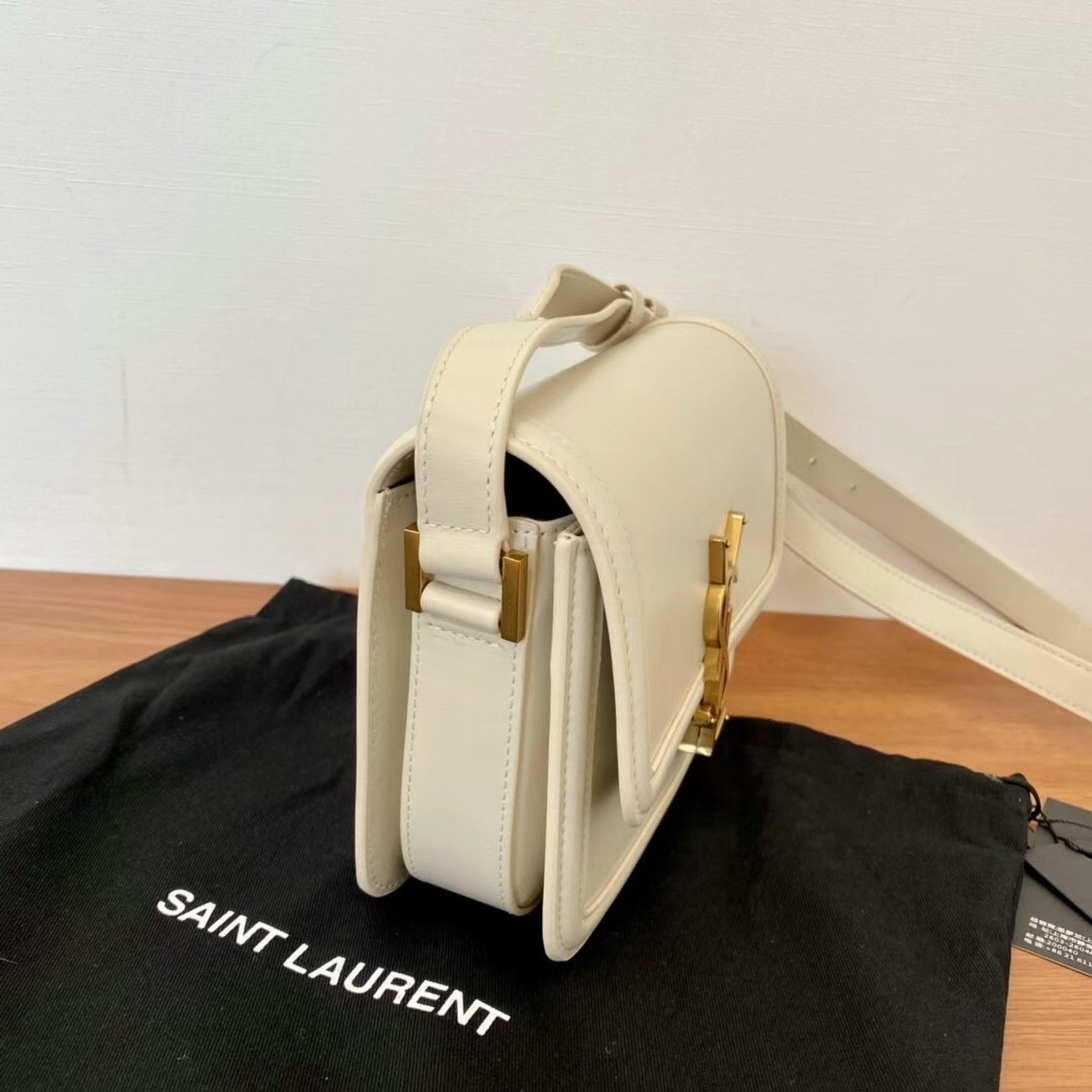 Sa**t Lau*nt solferino small bag in white calfskin