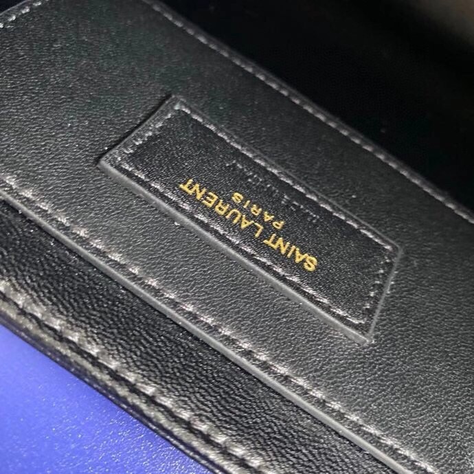 Sa**t Lau*nt solferino medium bag in blue box calfskin