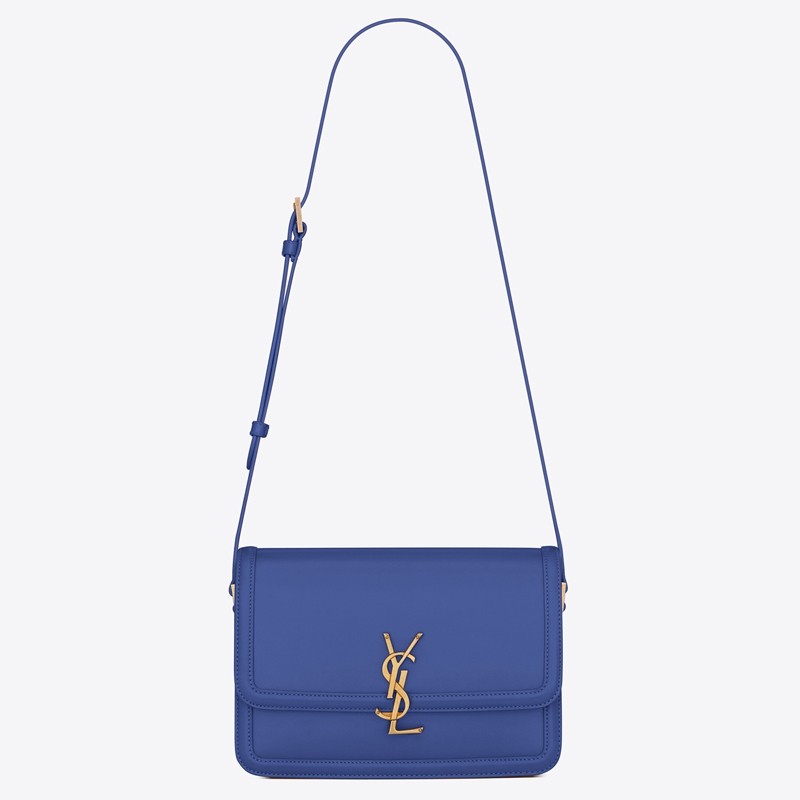 Sa**t Lau*nt solferino medium bag in blue box calfskin