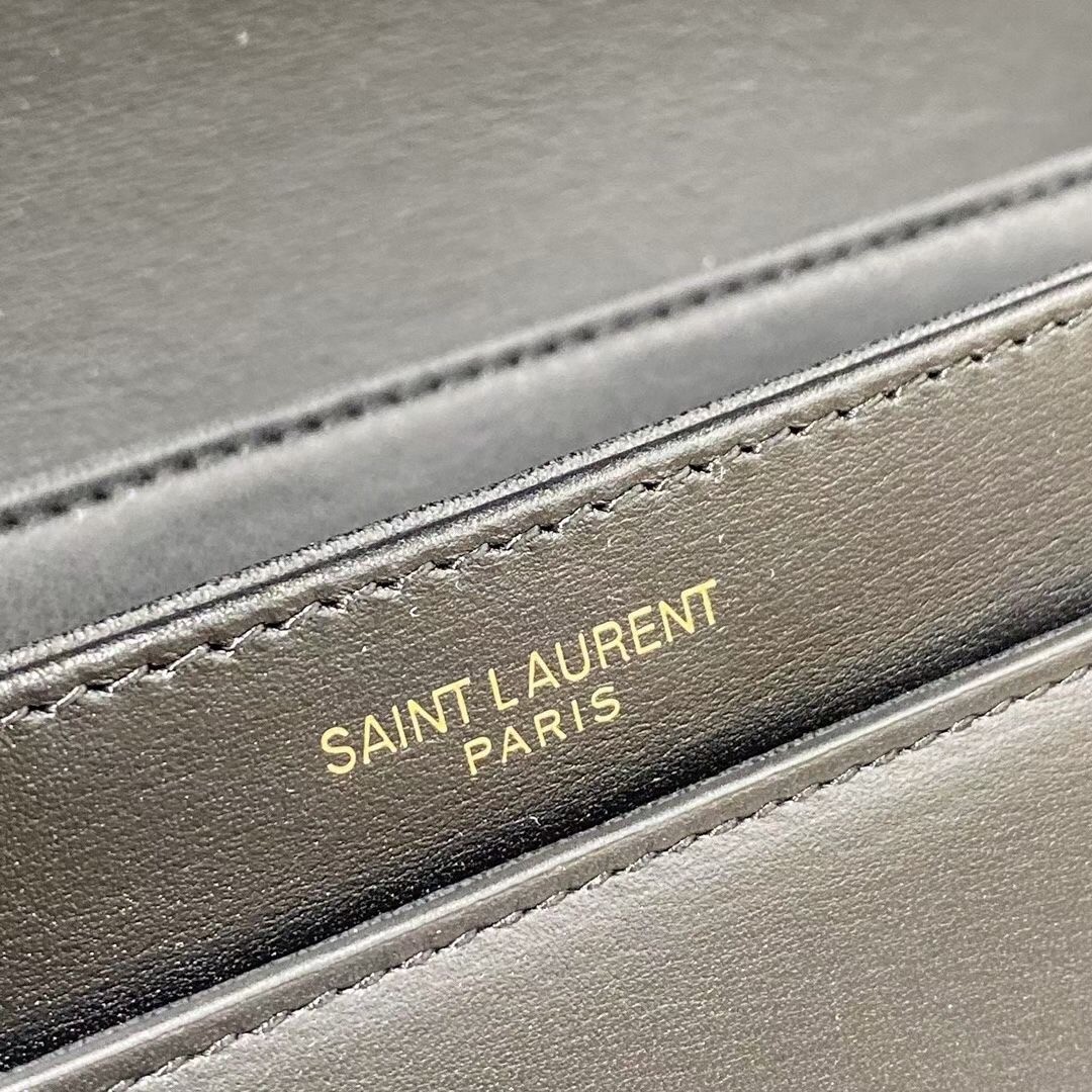 Sa**t Lau*nt solferino medium bag in black calfskin
