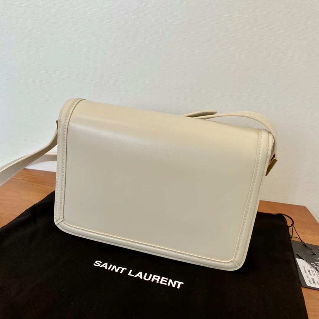 Sa**t Lau*nt solferino medium bag in white calfskin