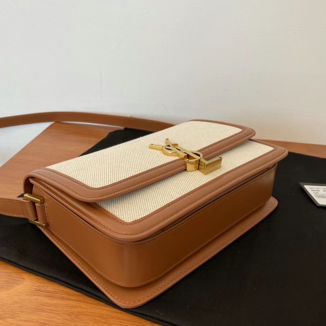 Sa**t Lau*nt solferino medium bag in canvas with calfskin