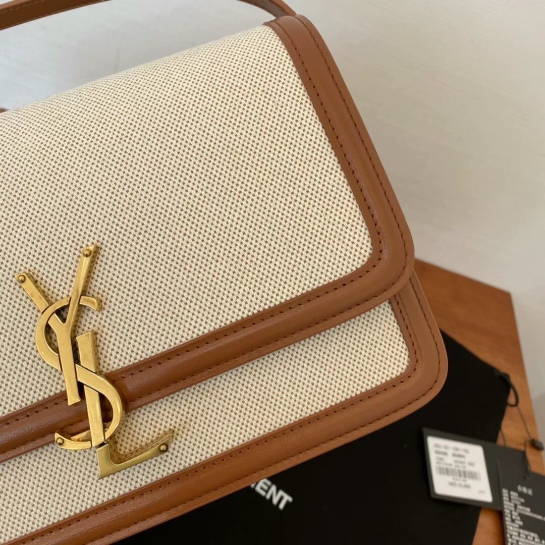 Sa**t Lau*nt solferino medium bag in canvas with calfskin