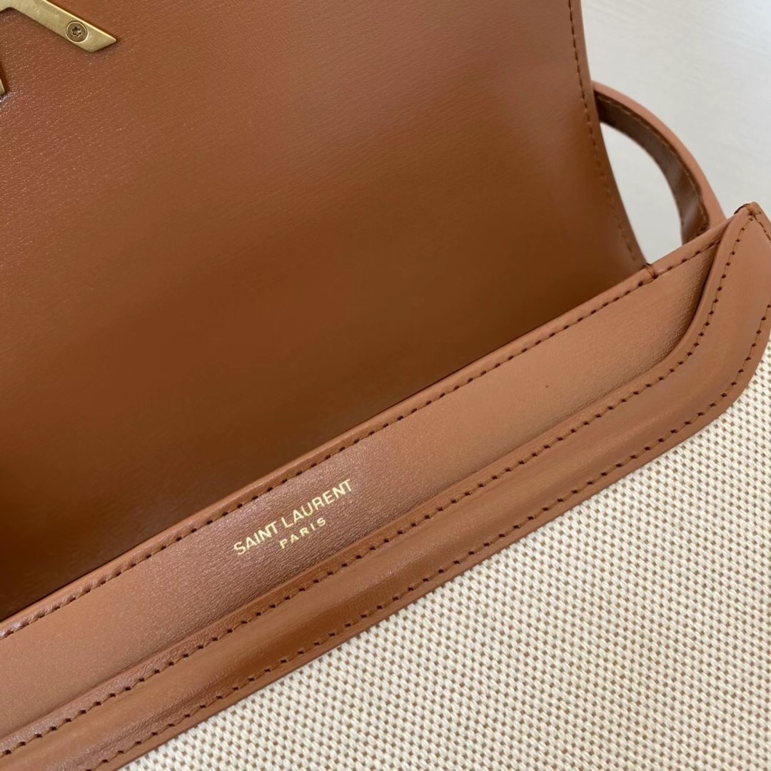 Sa**t Lau*nt solferino medium bag in canvas with calfskin