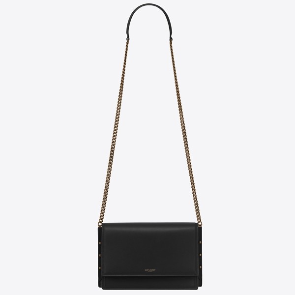 Sa**t Lau*nt zoe bag in black calfskin