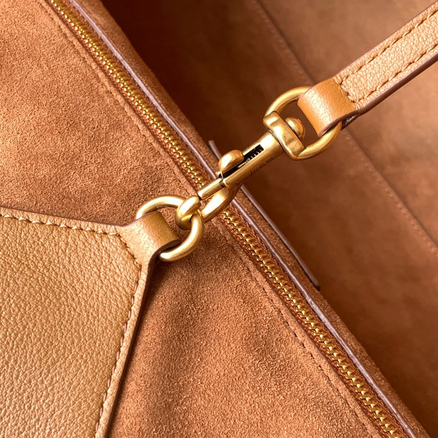 Sa**t Lau*nt y tote bag in brown calfskin